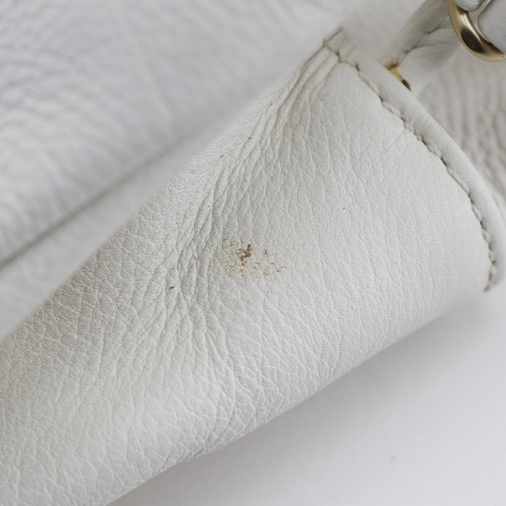 CHANEL Shoulder Bag A46041 lambskin white Double chain COCO Mark ChainShoulder Women Used Authentic