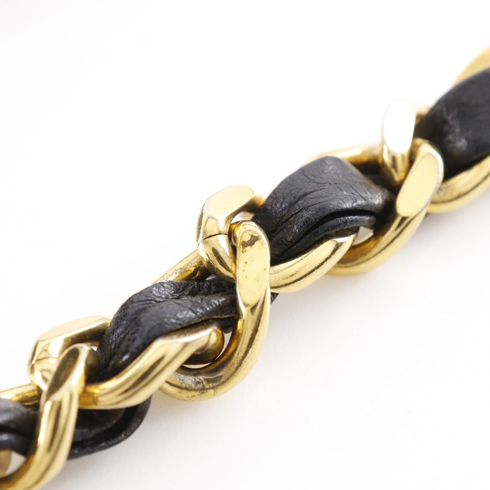 CHANEL Shoulder Bag Velour, Calfskin black COCO Mark Drawstring purse Chain Shoulder Women Used Authentic