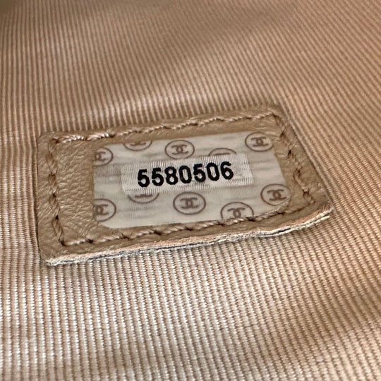 CHANEL Shoulder Bag leather yellow logo Women Used Authentic