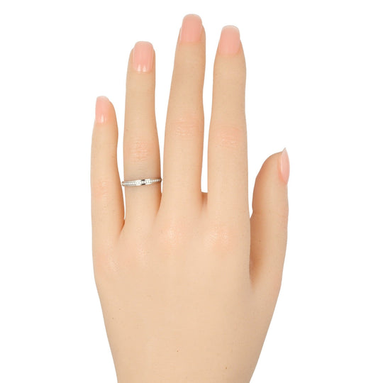 CARTIER Ring Pt950Platinum, Diamond Silver Damour Flu Eternity Women 50 Used Authentic