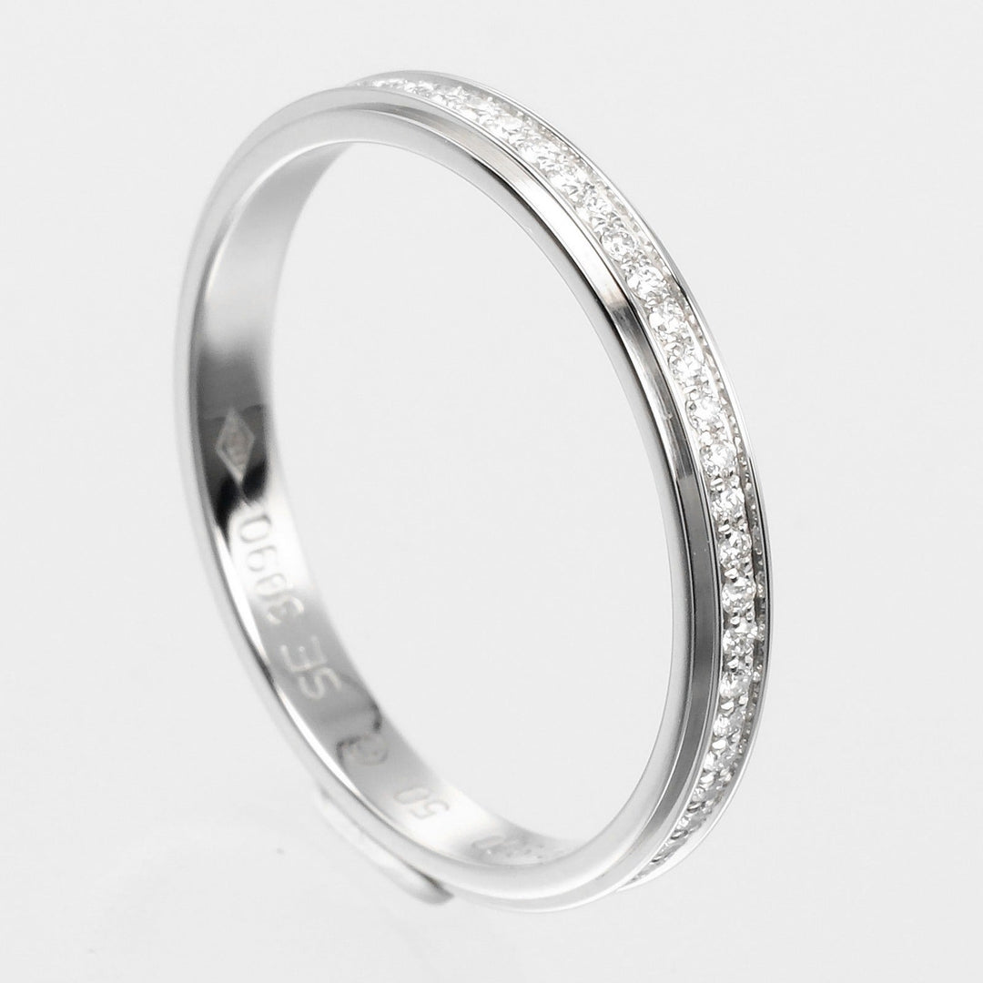CARTIER Ring Pt950Platinum, Diamond Silver Damour Flu Eternity Women 50 Used Authentic