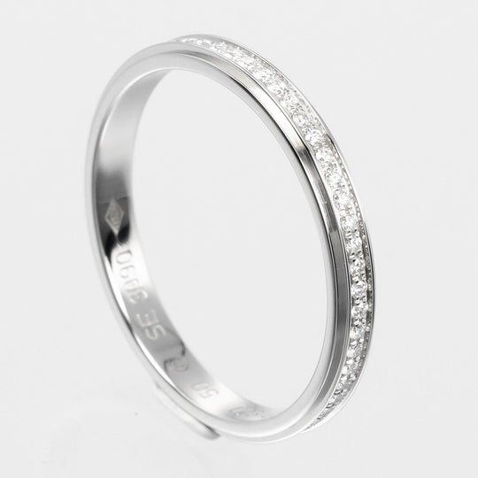 CARTIER Ring Pt950Platinum, Diamond Silver Damour Flu Eternity Women 50 Used Authentic