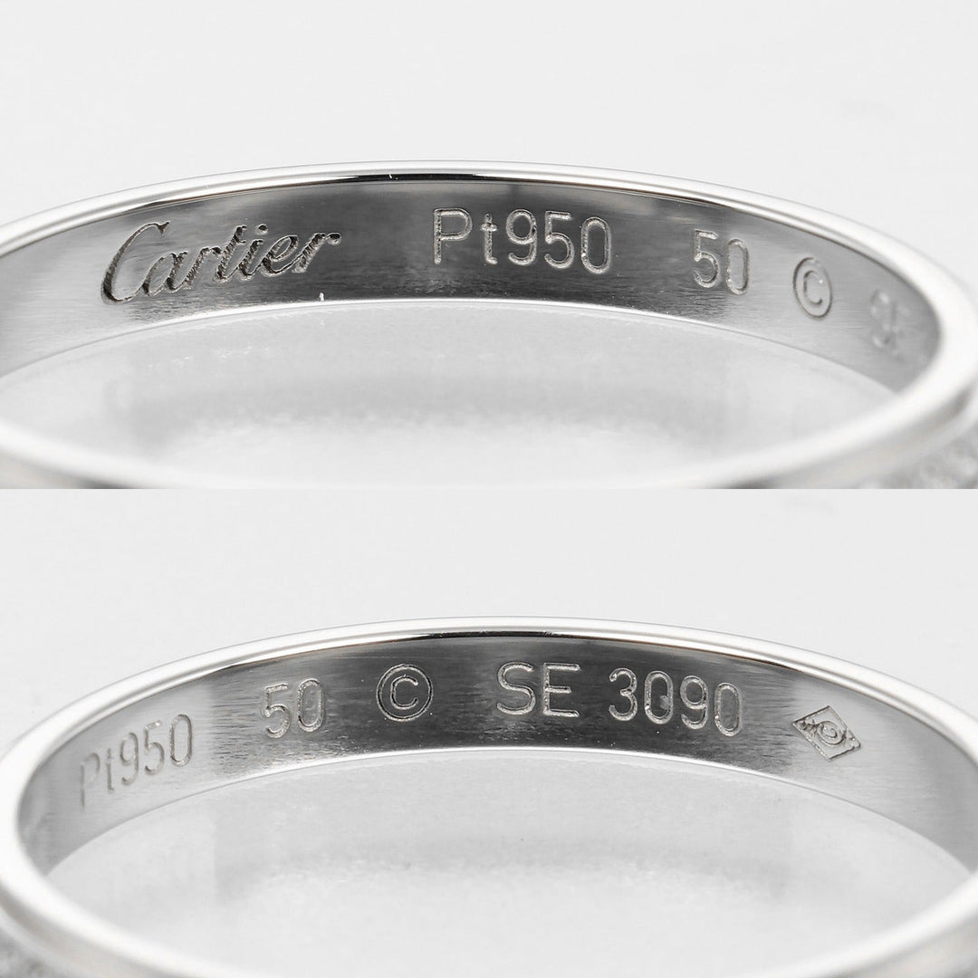 CARTIER Ring Pt950Platinum, Diamond Silver Damour Flu Eternity Women 50 Used Authentic