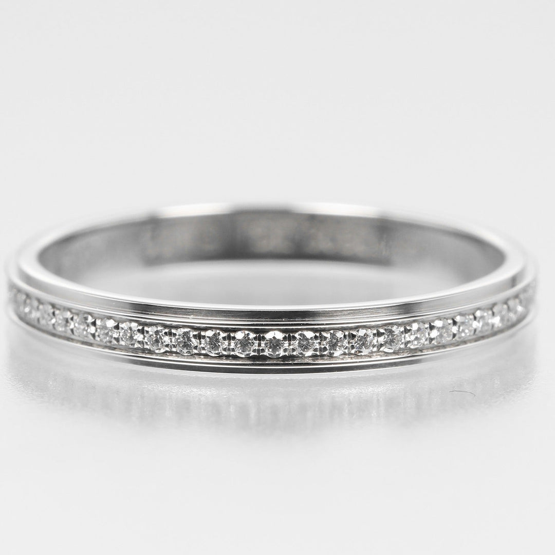 CARTIER Ring Pt950Platinum, Diamond Silver Damour Flu Eternity Women 50 Used Authentic