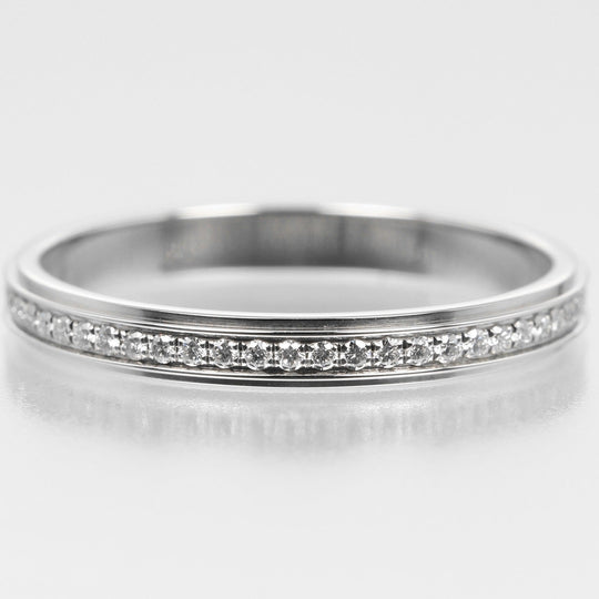 CARTIER Ring Pt950Platinum, Diamond Silver Damour Flu Eternity Women 50 Used Authentic