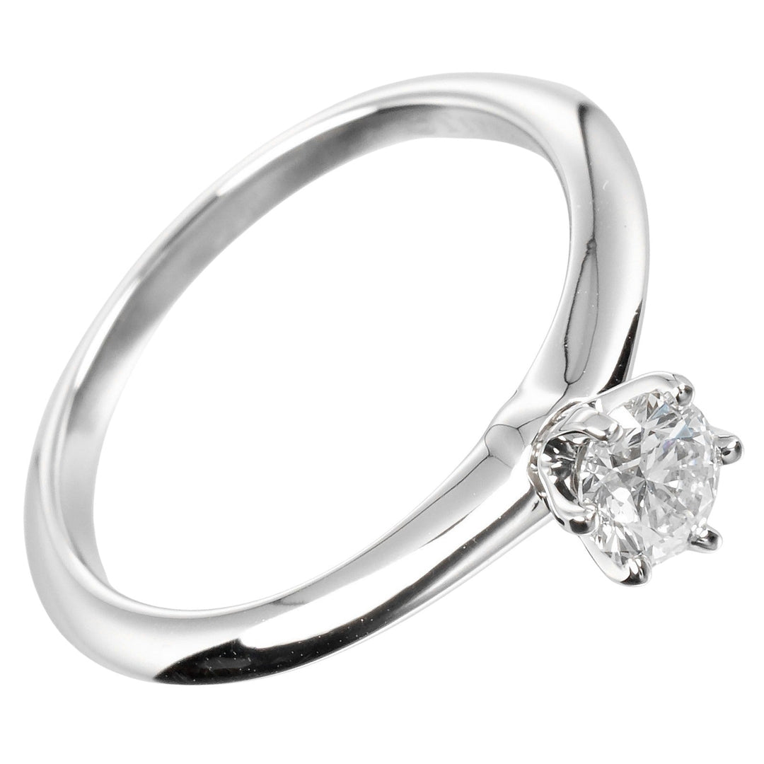 TIFFANY&Co. Ring 0.32ct VS1/F/3EX Pt950Platinum, Diamond Silver Solitaire Women Used Authentic