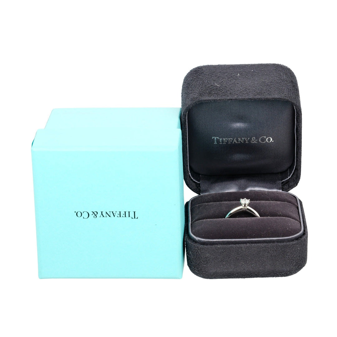 TIFFANY&Co. Ring 0.32ct VS1/F/3EX Pt950Platinum, Diamond Silver Solitaire Women Used Authentic