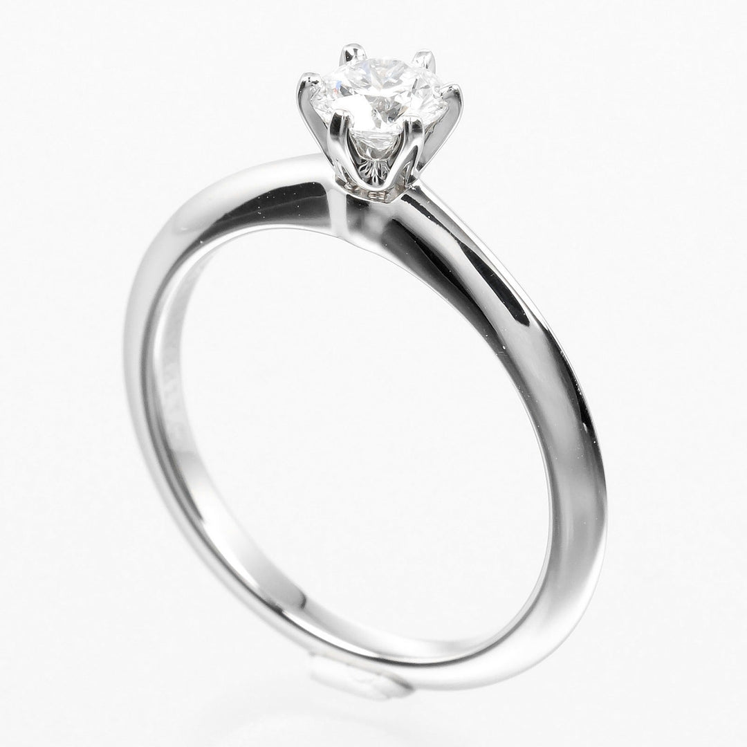 TIFFANY&Co. Ring 0.32ct VS1/F/3EX Pt950Platinum, Diamond Silver Solitaire Women Used Authentic