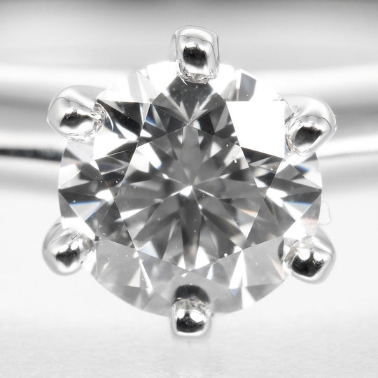 TIFFANY&Co. Ring 0.32ct VS1/F/3EX Pt950Platinum, Diamond Silver Solitaire Women Used Authentic
