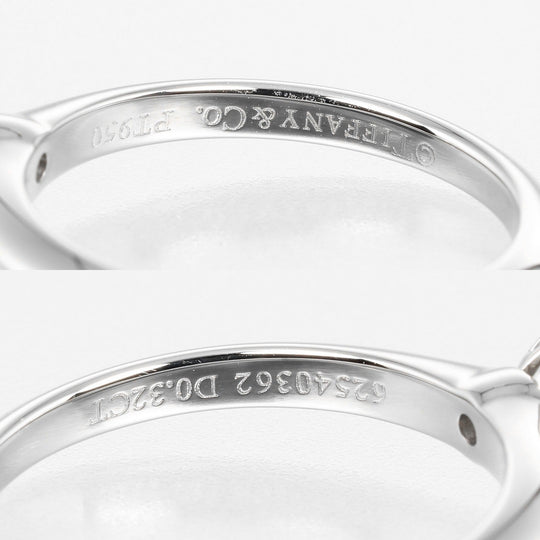 TIFFANY&Co. Ring 0.32ct VS1/F/3EX Pt950Platinum, Diamond Silver Solitaire Women Used Authentic