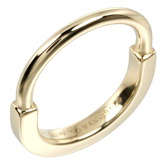 TIFFANY&Co. Ring K18 yellow gold gold Lock Women Used Authentic