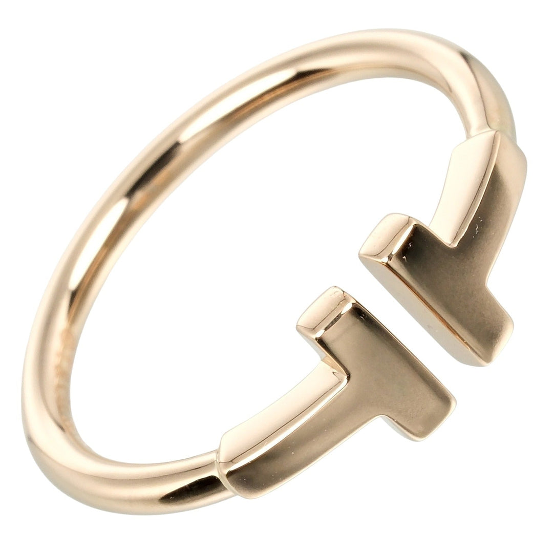 TIFFANY&Co. Ring K18 Pink Gold gold T wire