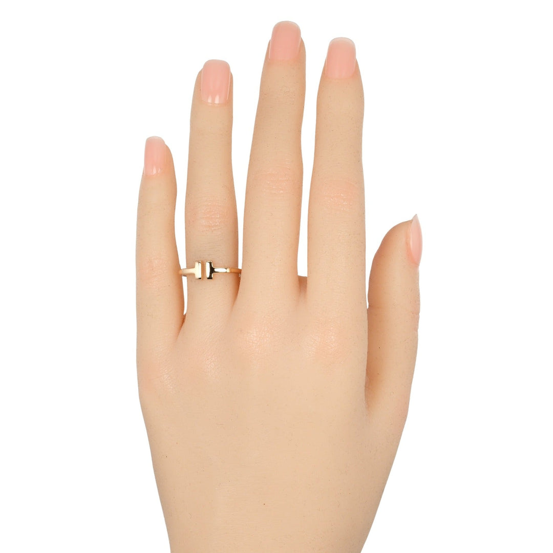 TIFFANY&Co. Ring K18 Pink Gold gold T wire