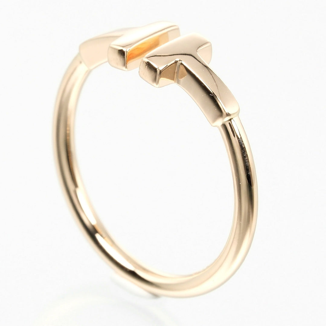 TIFFANY&Co. Ring K18 Pink Gold gold T wire