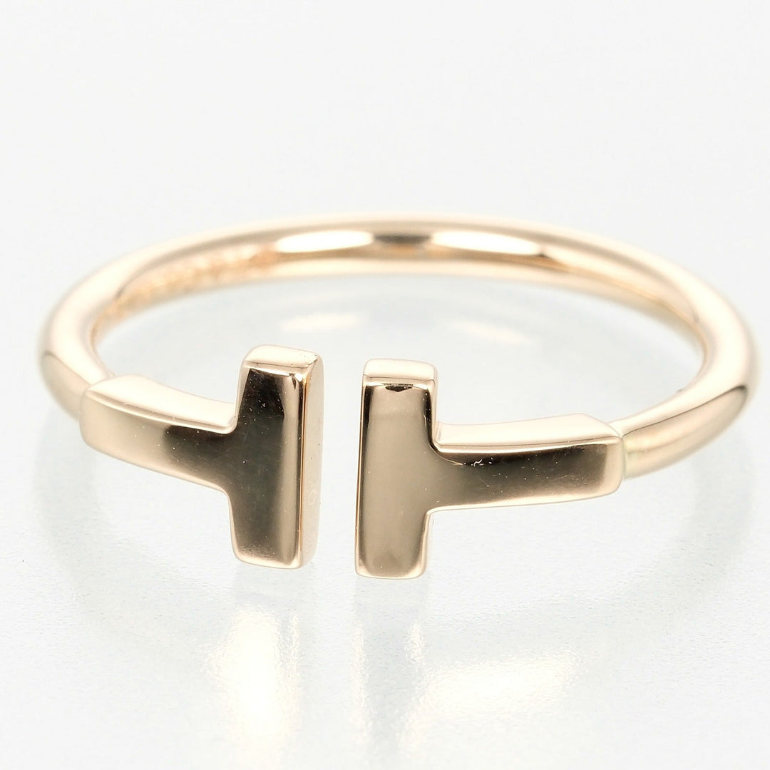 TIFFANY&Co. Ring K18 Pink Gold gold T wire