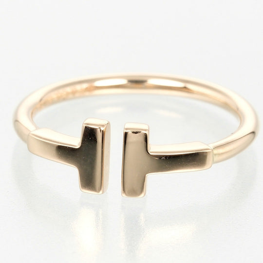 TIFFANY&Co. Ring K18 Pink Gold gold T wire