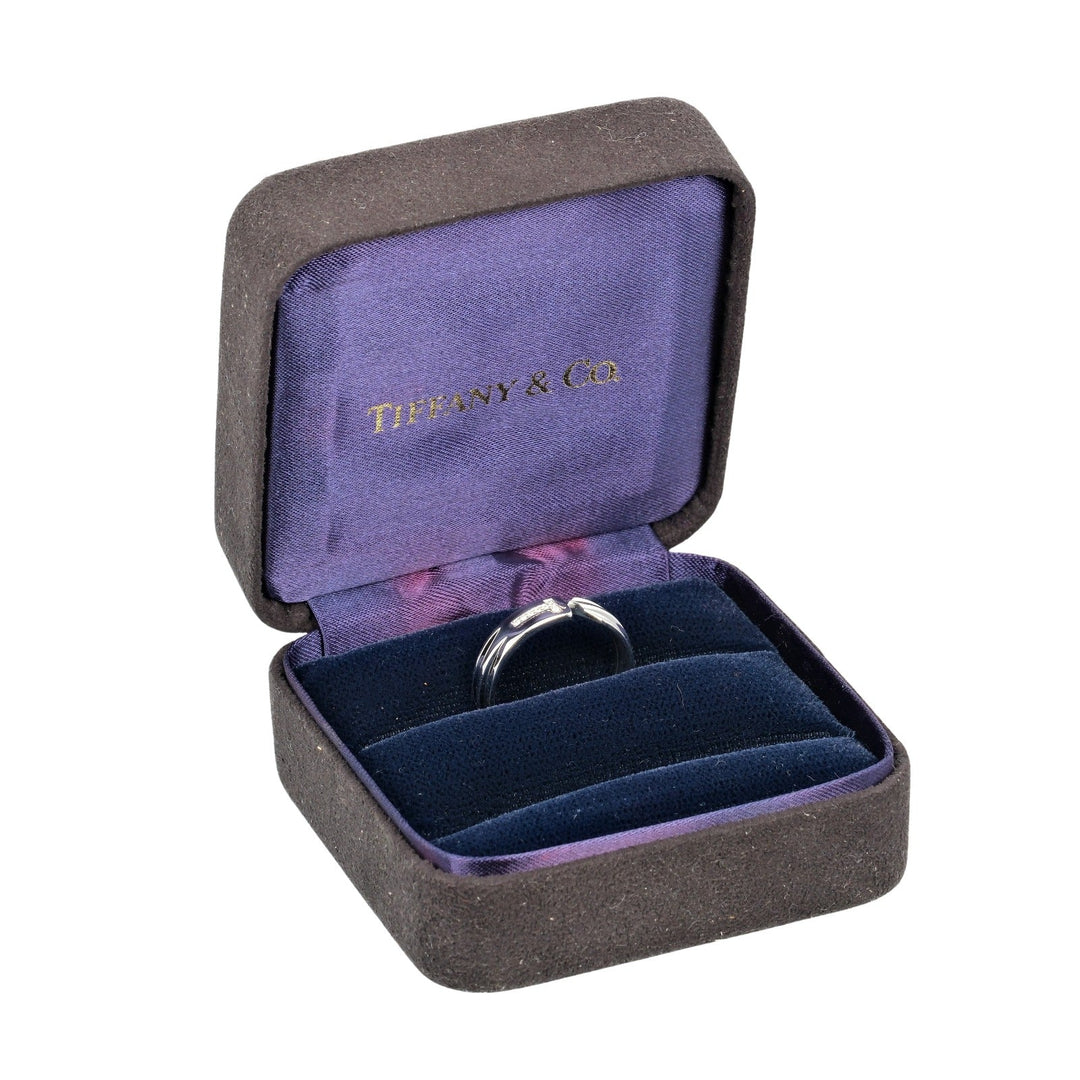 TIFFANY&Co. Ring K18 White Gold, Diamond gold modern key Women Used Authentic