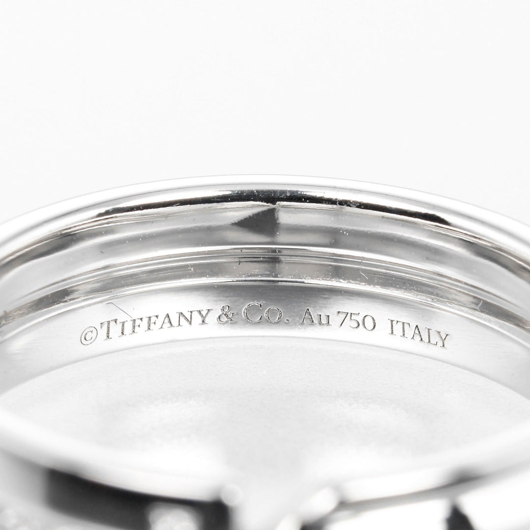 TIFFANY&Co. Ring K18 White Gold, Diamond gold modern key Women Used Authentic