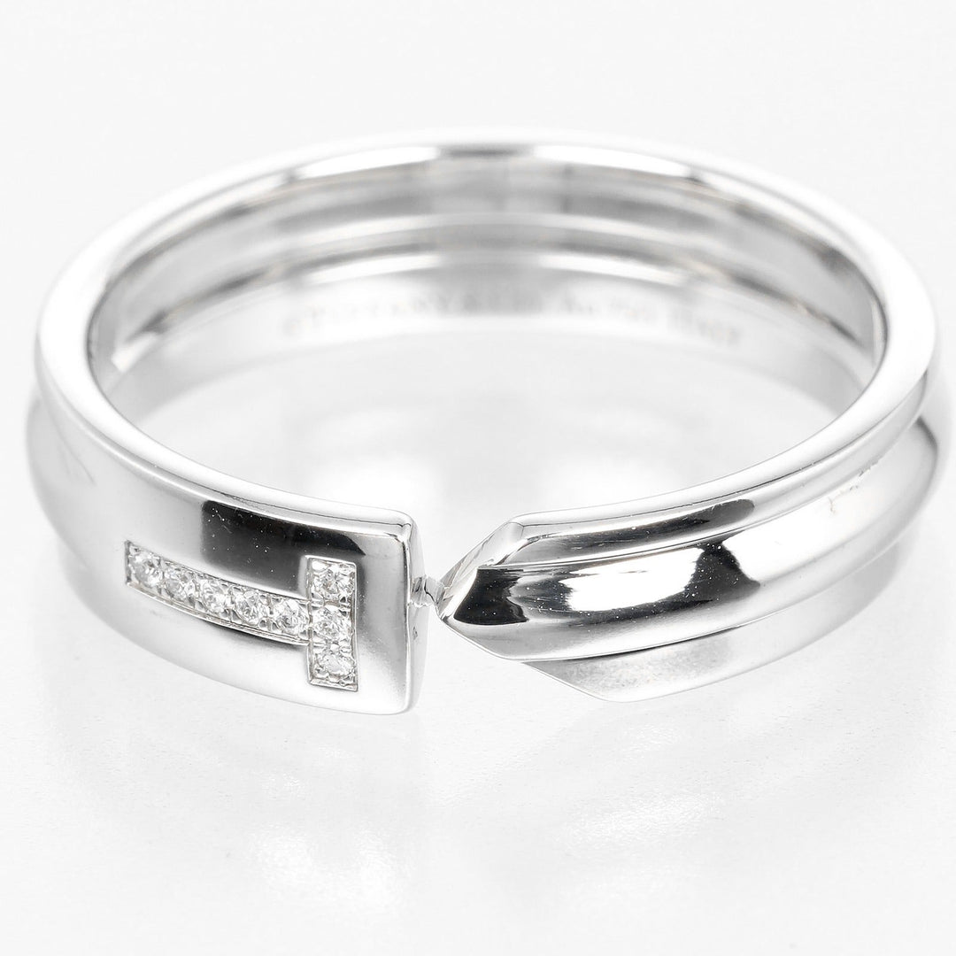 TIFFANY&Co. Ring K18 White Gold, Diamond gold modern key Women Used Authentic