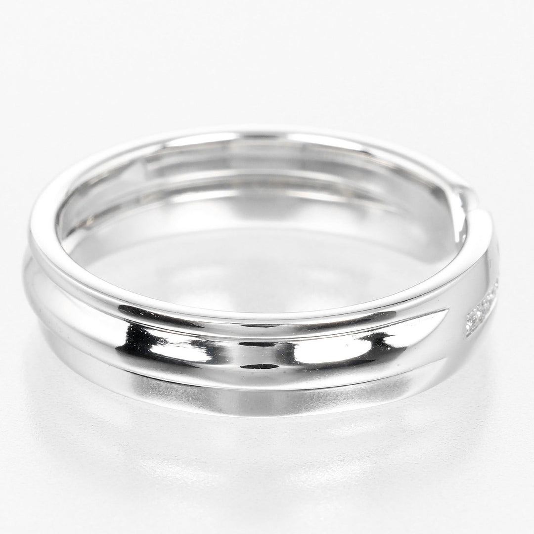 TIFFANY&Co. Ring K18 White Gold, Diamond gold modern key Women Used Authentic