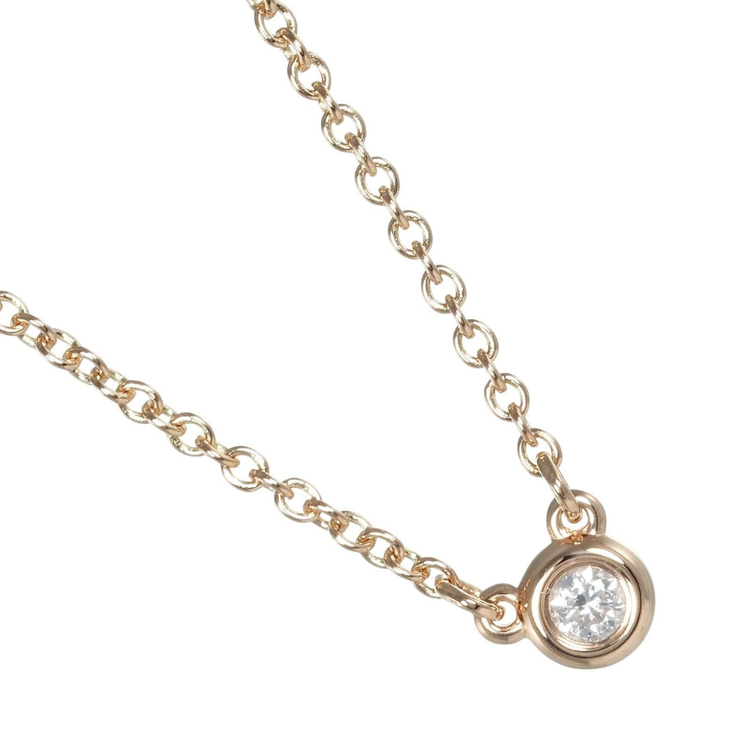 TIFFANY&Co. Necklace K18 pink gold, diamond gold Top width 0.1" By the yard Women Used Authentic