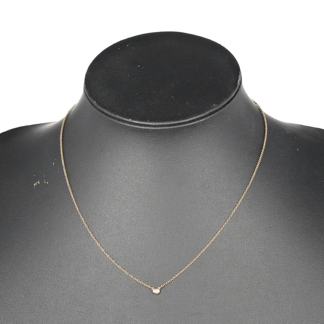 TIFFANY&Co. Necklace K18 pink gold, diamond gold Top width 0.1" By the yard Women Used Authentic