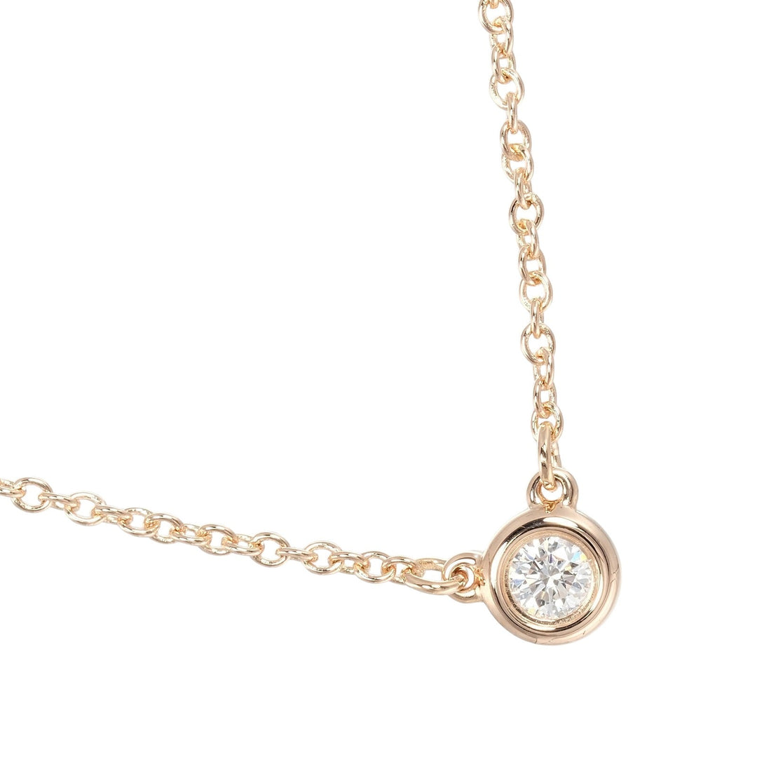 TIFFANY&Co. Necklace K18 pink gold, diamond gold Top width 0.2" By the yard Women Used Authentic