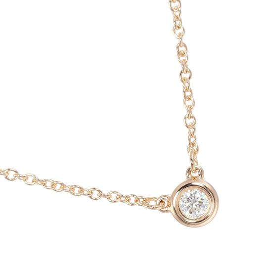 TIFFANY&Co. Necklace K18 pink gold, diamond gold Top width 0.2" By the yard Women Used Authentic