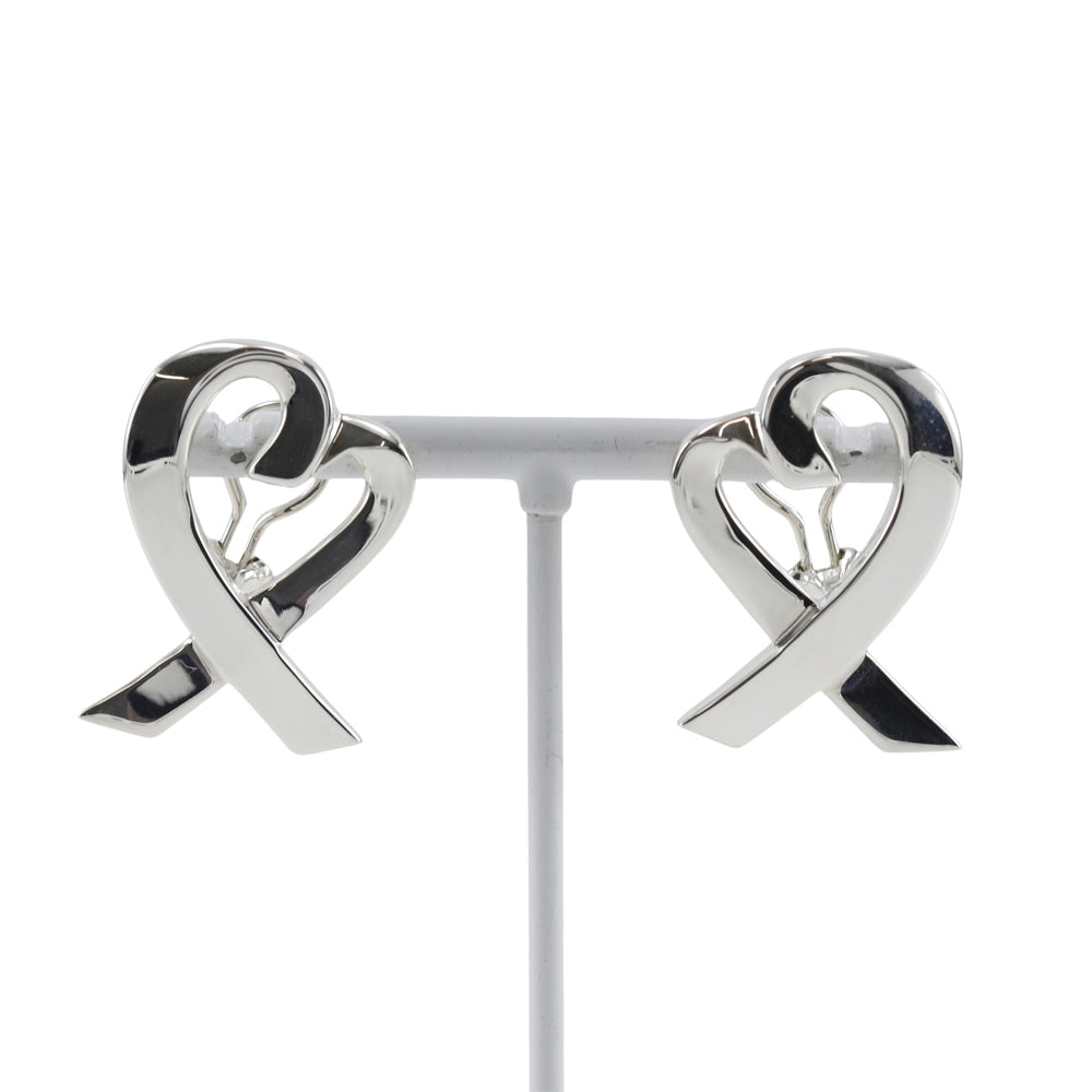 TIFFANY&Co. Pierce Silver925 Silver Paloma Picasso Large Loving heart Women Used Authentic