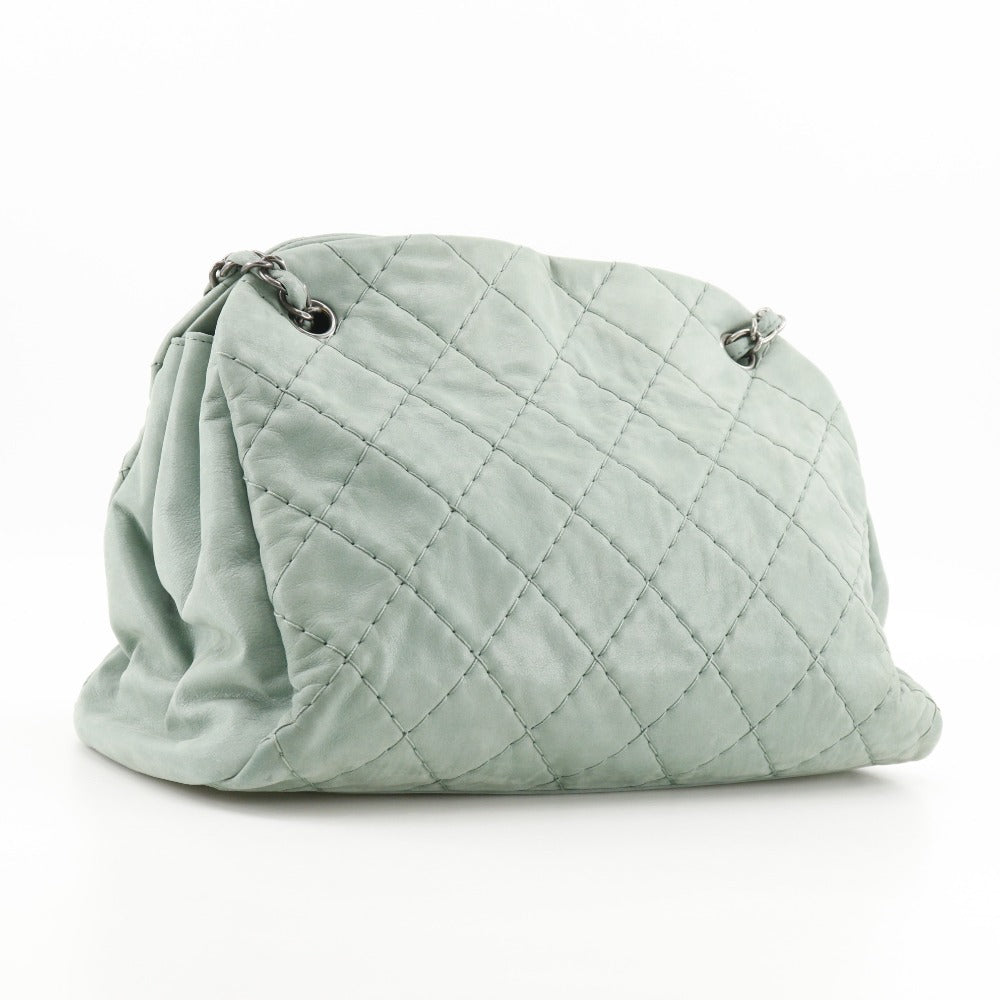 CHANEL Shoulder Bag A50558 Calfskin Green Wild stitch Mademoiselle boring bag