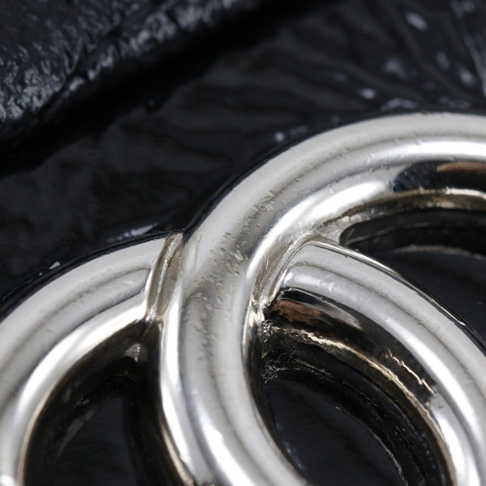 CHANEL Shoulder Bag Patent leather black Double chain ChainShoulder