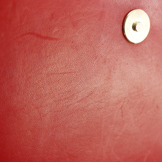 CHANEL Shoulder Bag lambskin Red vintage Matrasse COCO Mark ChainShoulder Women Used Authentic