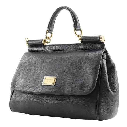 DOLCE&GABBANA Handbag leather black Sicily