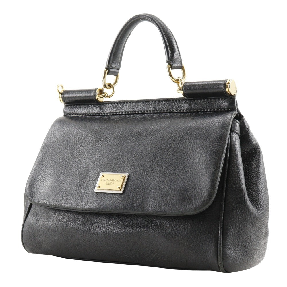 DOLCE&GABBANA Handbag leather black Sicily