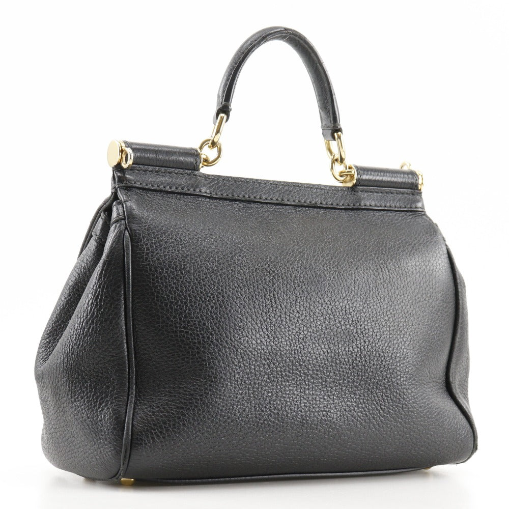 DOLCE&GABBANA Handbag leather black Sicily