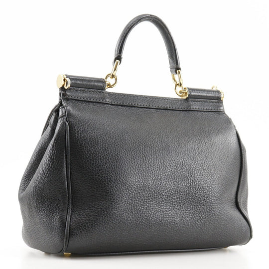 DOLCE&GABBANA Handbag leather black Sicily