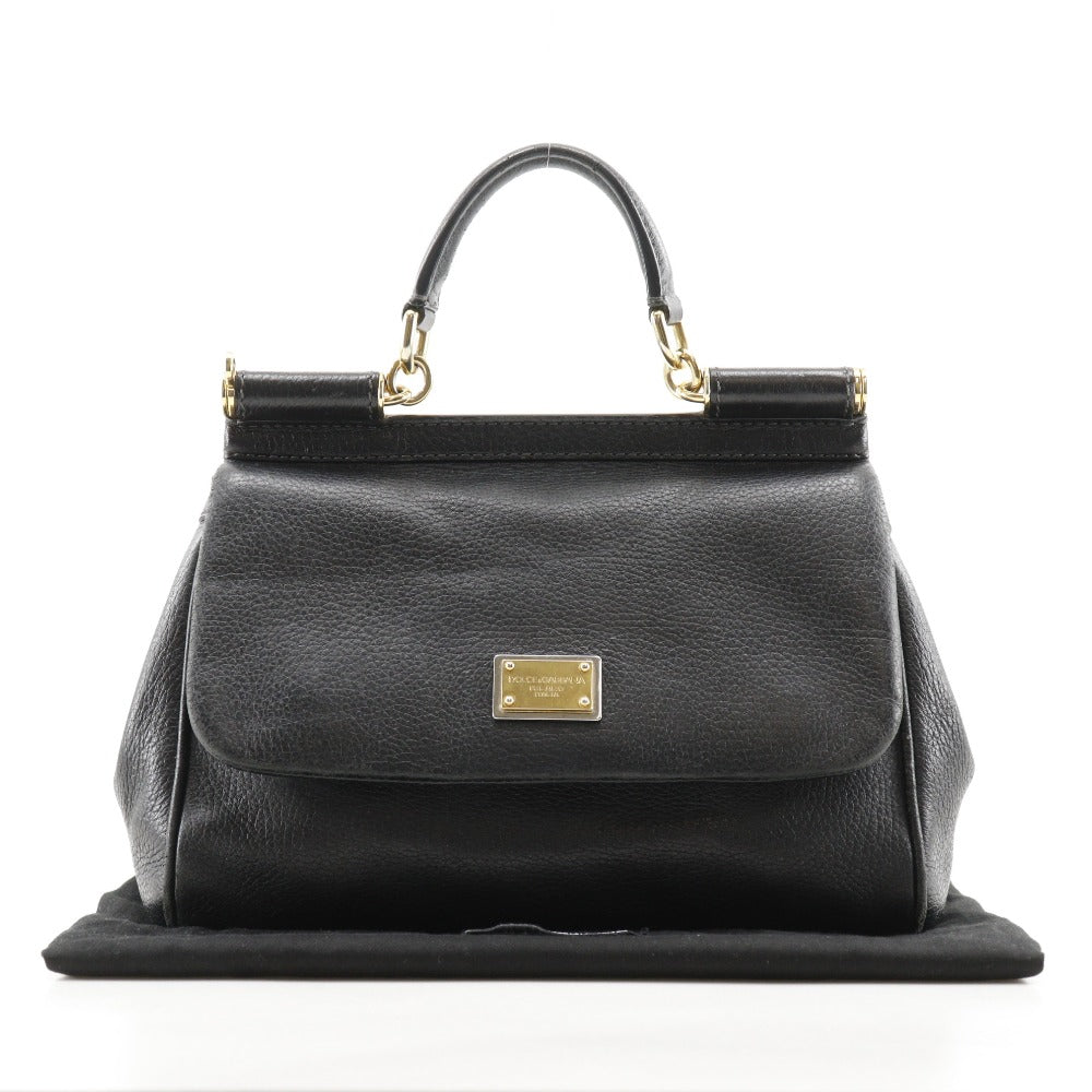 DOLCE&GABBANA Handbag leather black Sicily