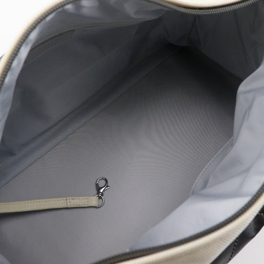CHANEL Shoulder Bag A34206 Coated canvas Silver Matrasse one belt Paris Biarritz Women Used Authentic