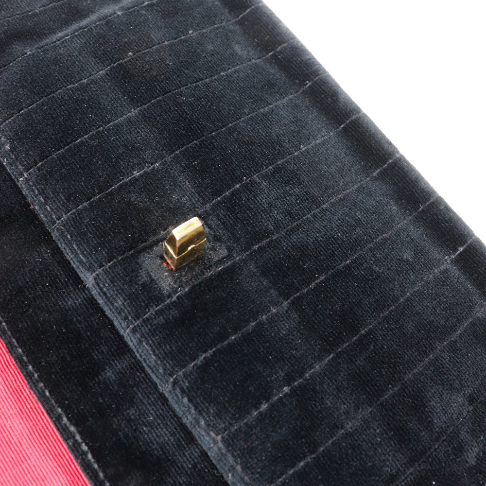 CHANEL Shoulder Bag Velor black Double chain Mademoiselle ChainShoulder Women Used Authentic