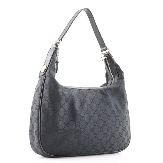 GUCCI Shoulder Bag 153010 GG canvas black one belt Women Used Authentic