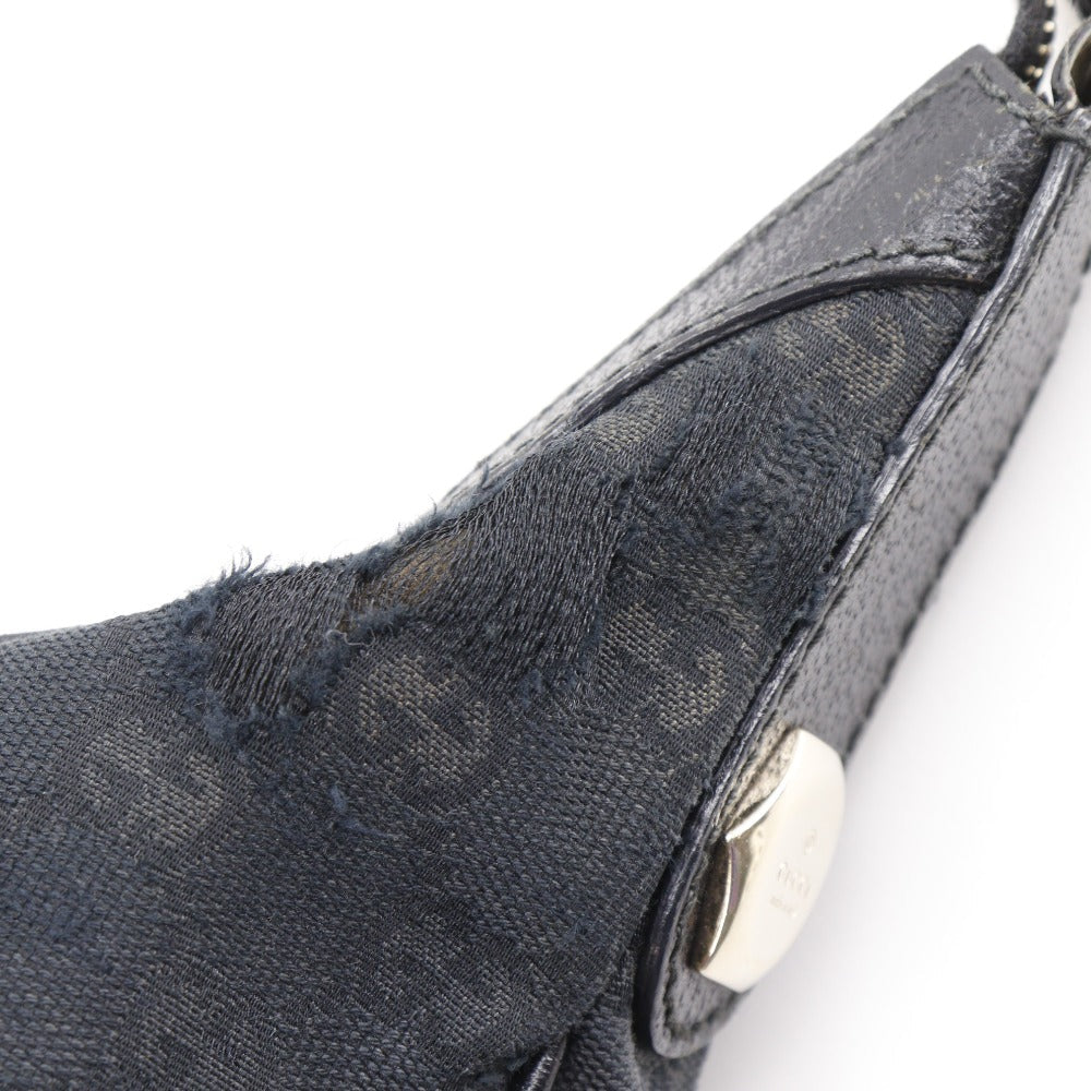 GUCCI Shoulder Bag 153010 GG canvas black one belt Women Used Authentic