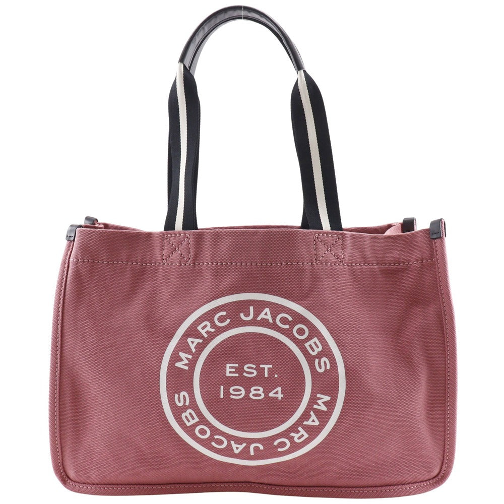 MARC JACOBS Tote Bag H052M06FA21 668 canvas pink logo Women Used Authentic