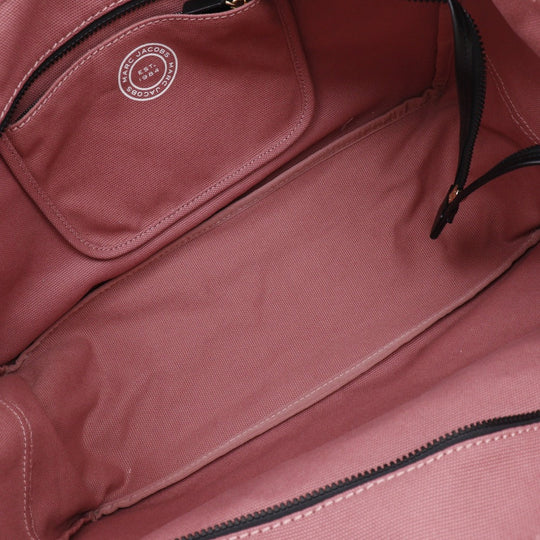 MARC JACOBS Tote Bag H052M06FA21 668 canvas pink logo Women Used Authentic