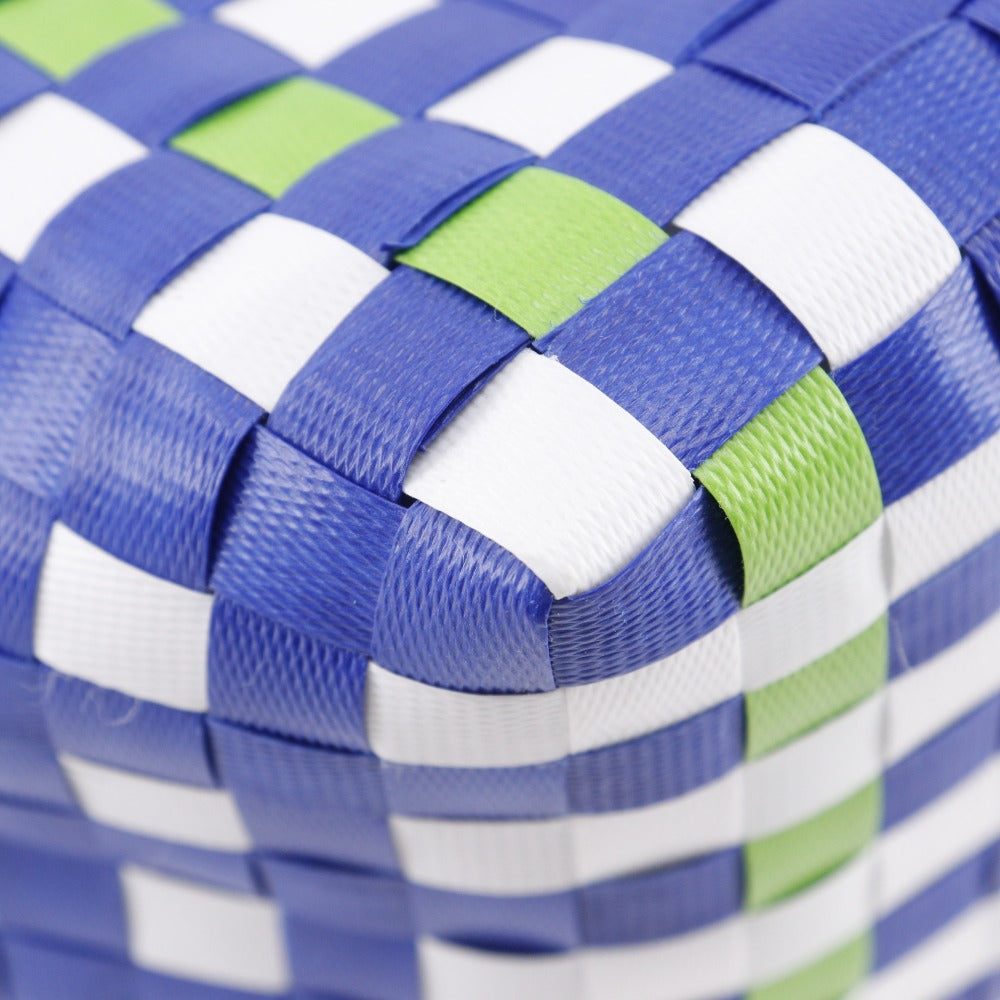 MARNI Handbag polypropylene blue basket Flower cafe picnic bag Women Used Authentic