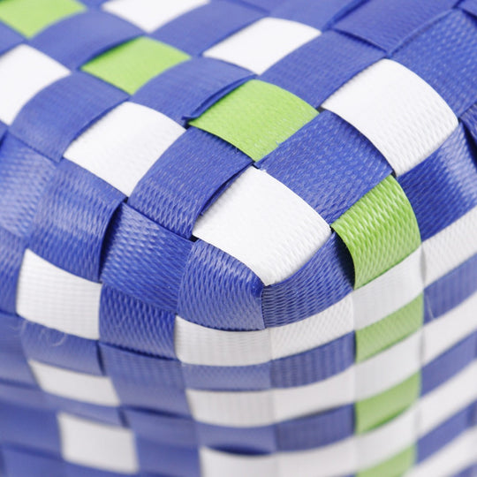 MARNI Handbag polypropylene blue basket Flower cafe picnic bag Women Used Authentic