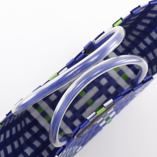 MARNI Handbag polypropylene blue basket Flower cafe picnic bag Women Used Authentic