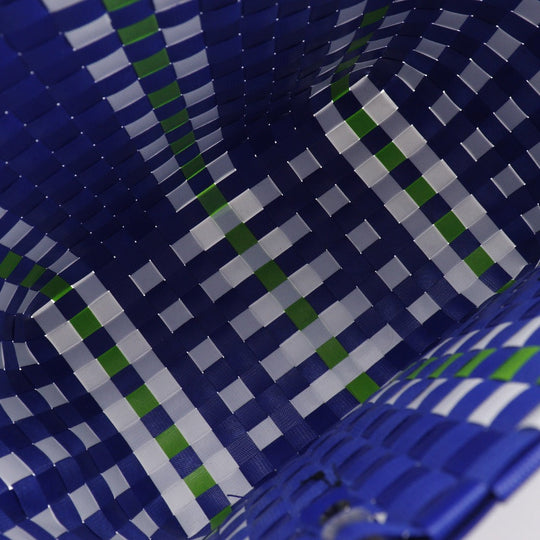 MARNI Handbag polypropylene blue basket Flower cafe picnic bag Women Used Authentic