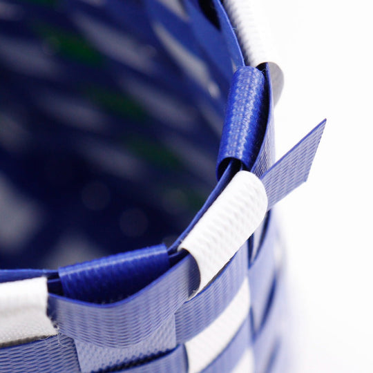 MARNI Handbag polypropylene blue basket Flower cafe picnic bag Women Used Authentic