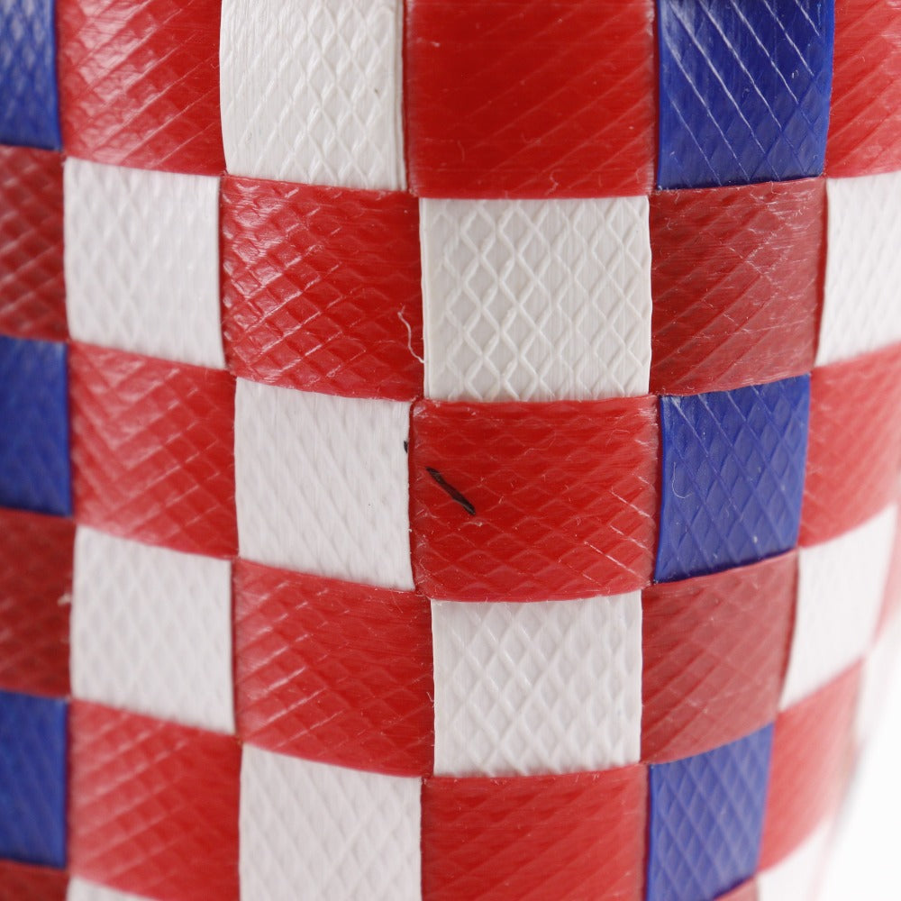 MARNI Handbag polypropylene Red Mini basket Flower cafe picnic bag Women Used Authentic