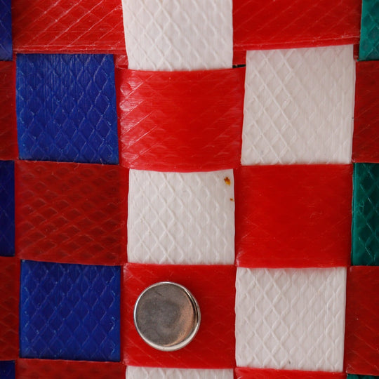 MARNI Handbag polypropylene Red Mini basket Flower cafe picnic bag Women Used Authentic